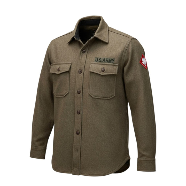 CAMISA MILITAR DE LANA VERDE