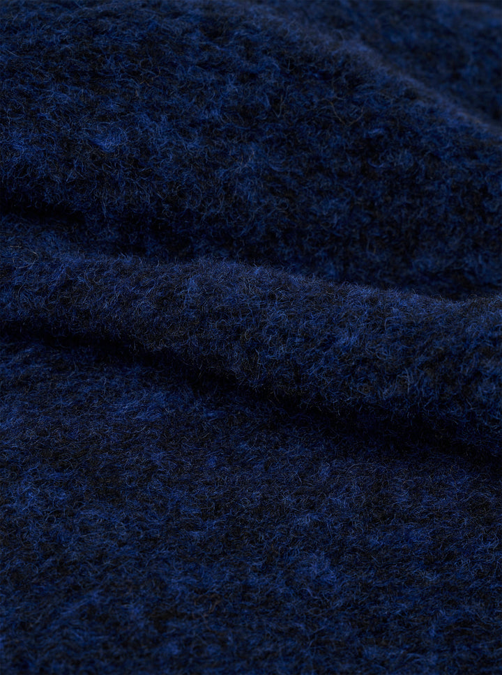 Universal Works Lancaster Gilet Bouclet Fleece Blue Blu - foto 4