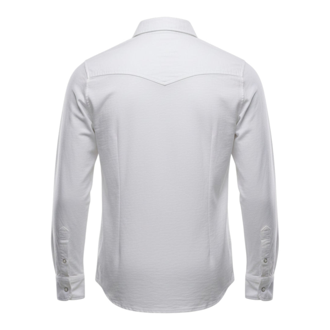 Camisa Western Manga Larga El Paso Flamé 180 gr Blanco