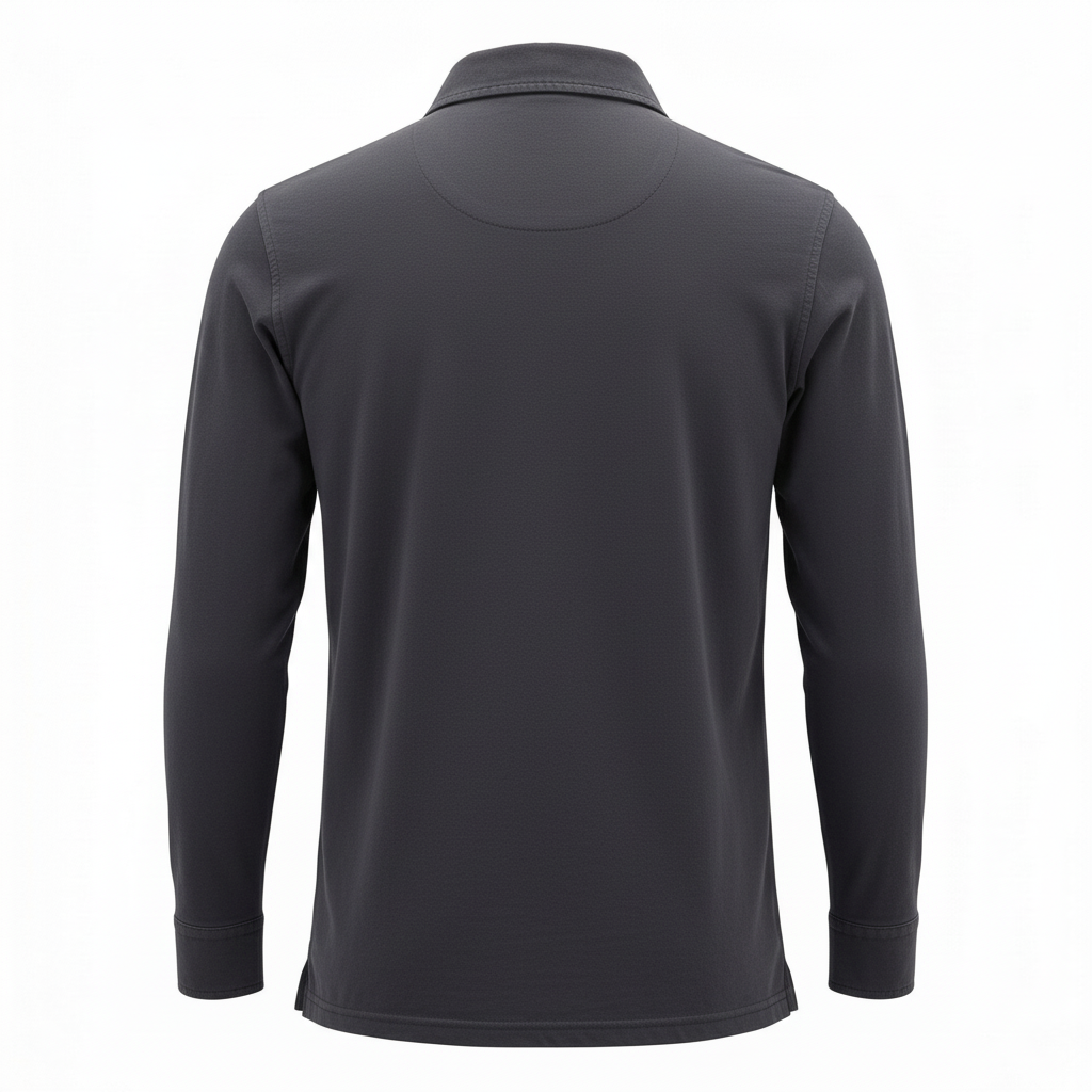 Polo Manga Larga York Jersey Navy